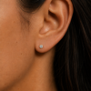 Round half bezel studs