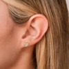 Heart Bezel Studs