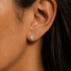 Oval Half bezel studs