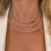 Tennis necklace 4 prong