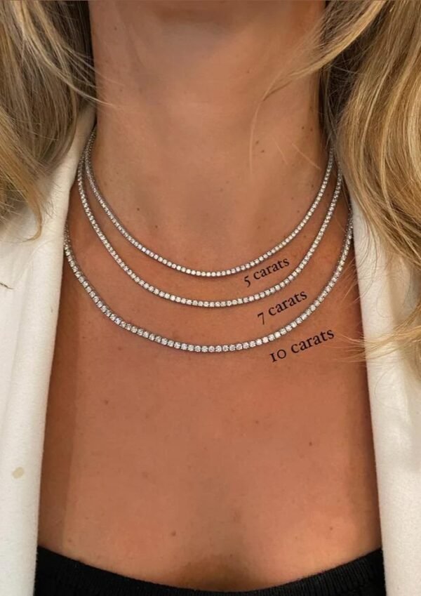 Tennis necklace 4 prong