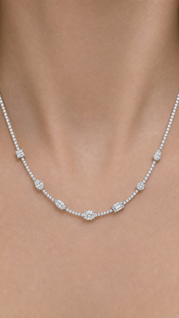 Multishape station necklace