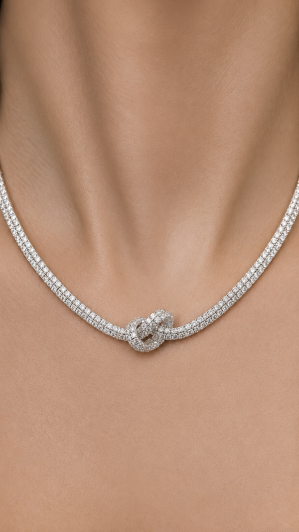 Tennis Bow Necklace