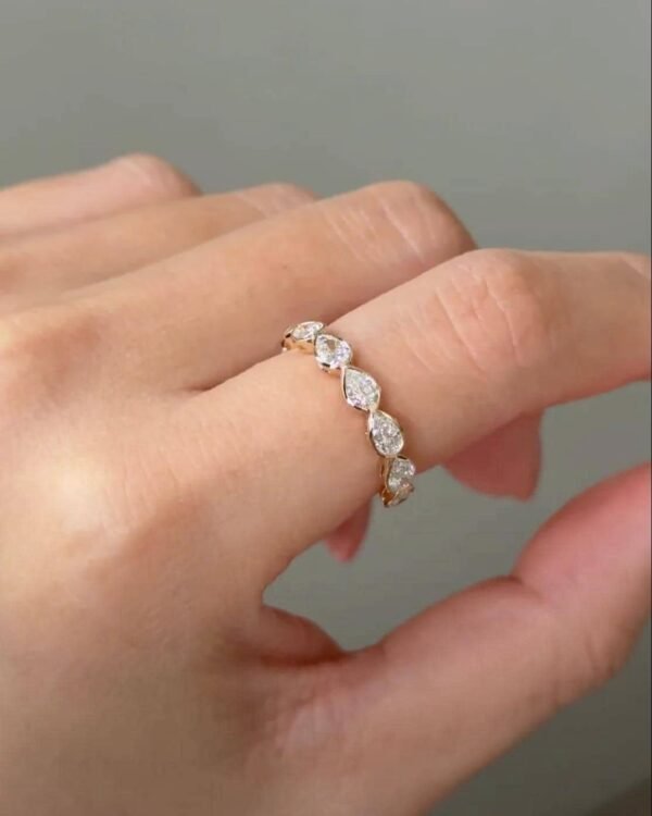 Pear East-West Bezel Eternity