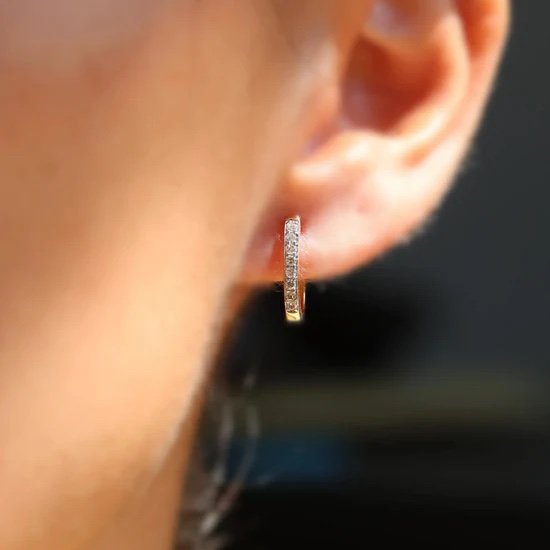 Mini Diamond Hoops