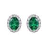 Emerald Halo Studs